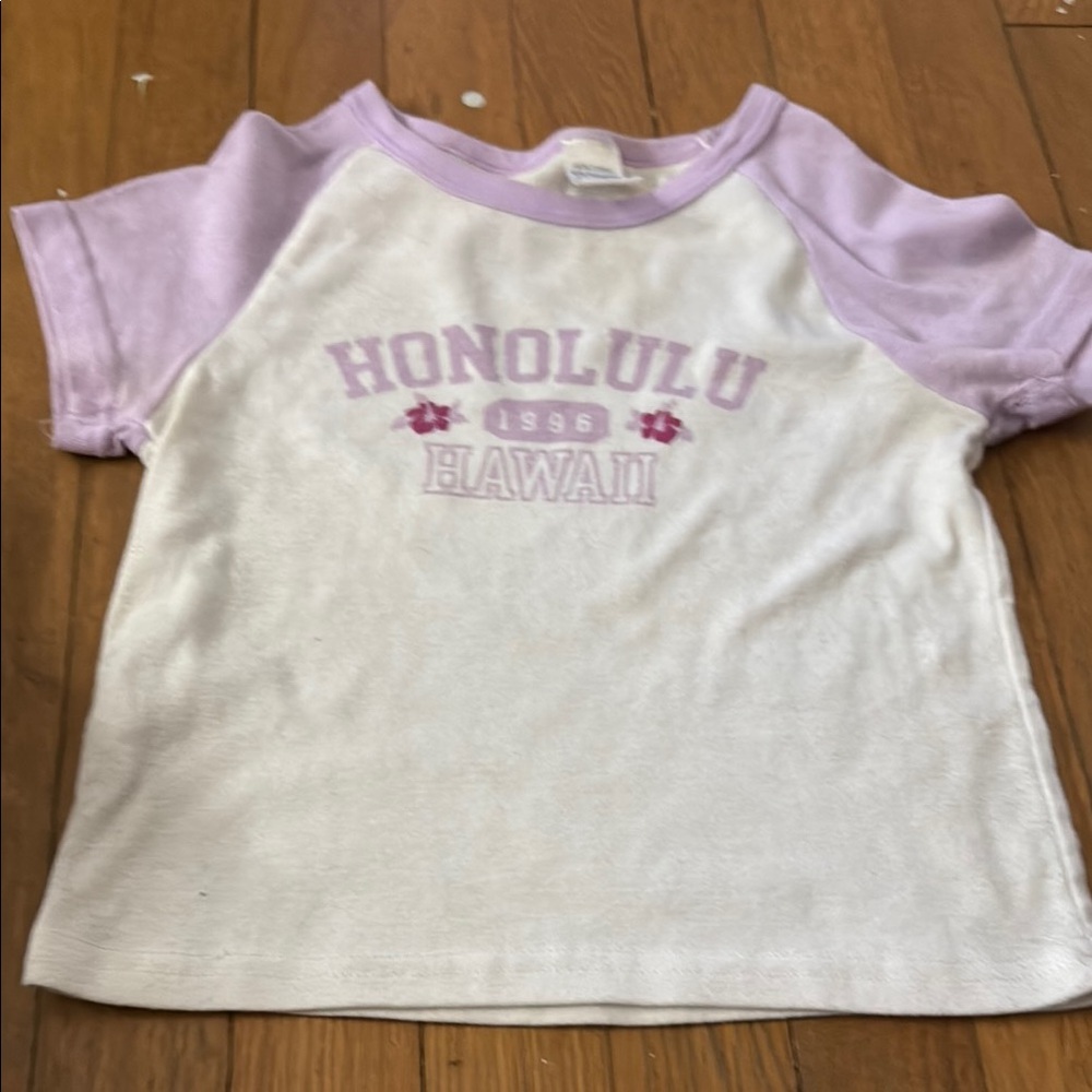 Kids Lavender and White Graphic Tee